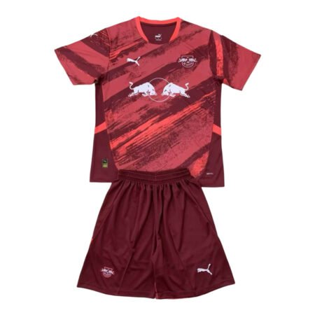 Kit Infantil RB Leipzig Away II Vermelha 2024/25 Unissex