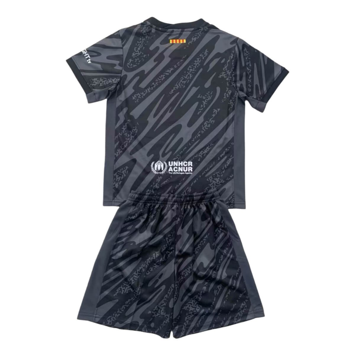 kit-infantil-goleiro-barcelona-preta-2024-25-unissex- Kit Infantil Barcelona Goleiro Preta 2024/25 Unissex