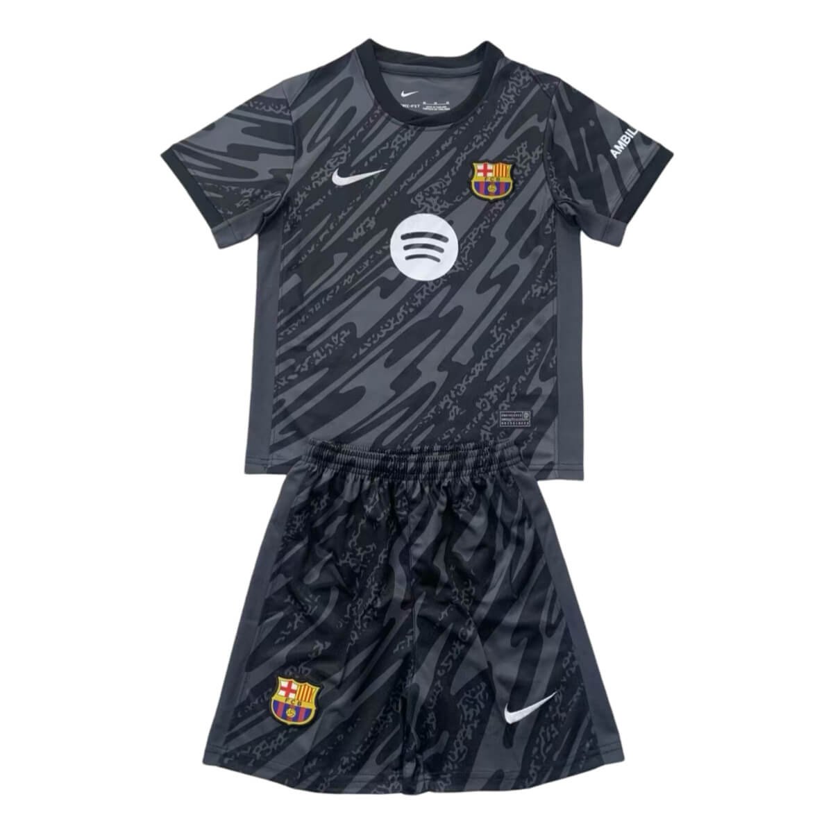 kit-infantil-goleiro-barcelona-preta-2024-25-unissex Kit Infantil Barcelona Goleiro Preta 2024/25 Unissex