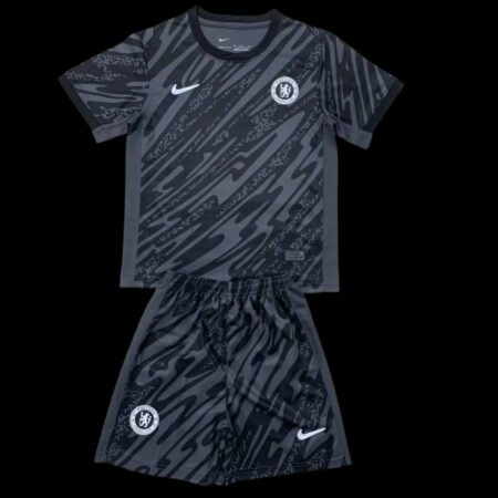 Kit Infantil Chelsea Fc Goleiro Preta 2024/25 Unissex