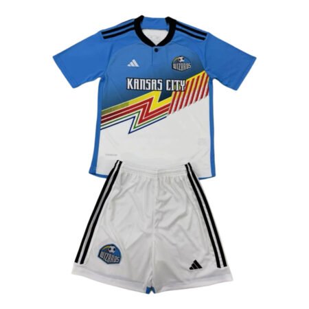 Kit Infantil Kansas City Terceira Branca/Azul III 2024/25 Unissex