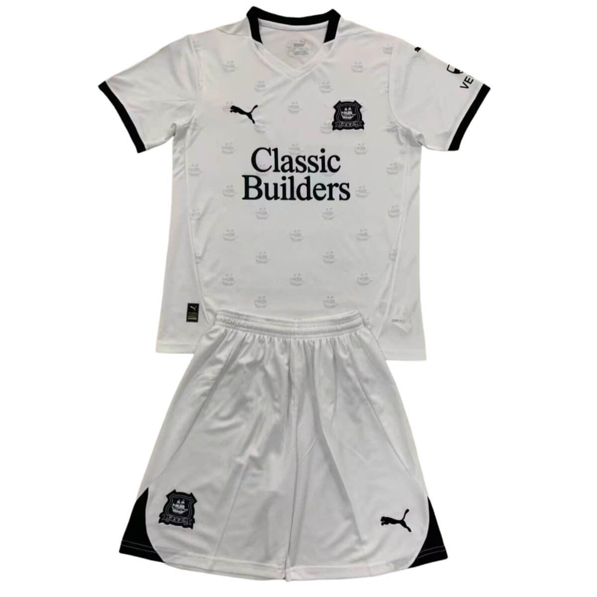 kit-infantil-plymouth-argyle-away-branca-2024-25-unissex Kit Infantil Plymouth Argyle Branca Away 2024/25 Unissex