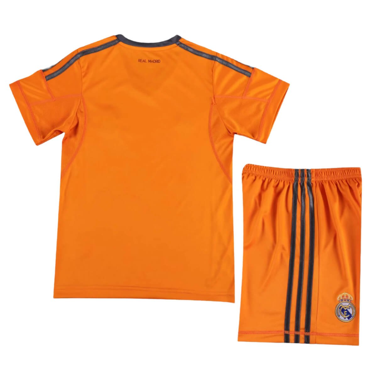 kit-infantil-real-madrid-away-laranja-2013-14-unissex- Kit Infantil Real Madrid Away Laranja 2013/14 Unissex