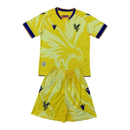 Kit Infantil Reserva Crystal Palace Amarela 2024/25 Unissex