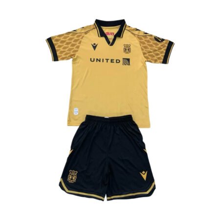 Kit Infantil WrexHam Dourada Third 2024/25 Unissex