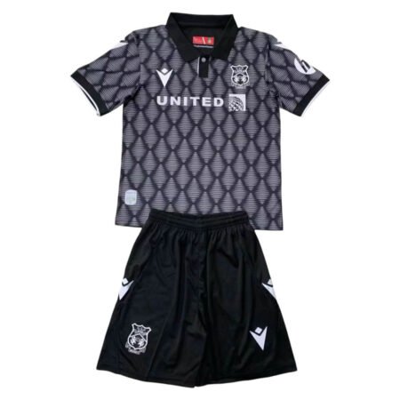 Kit Infantil WrexHam Preta Away II 2024/25 Unissex