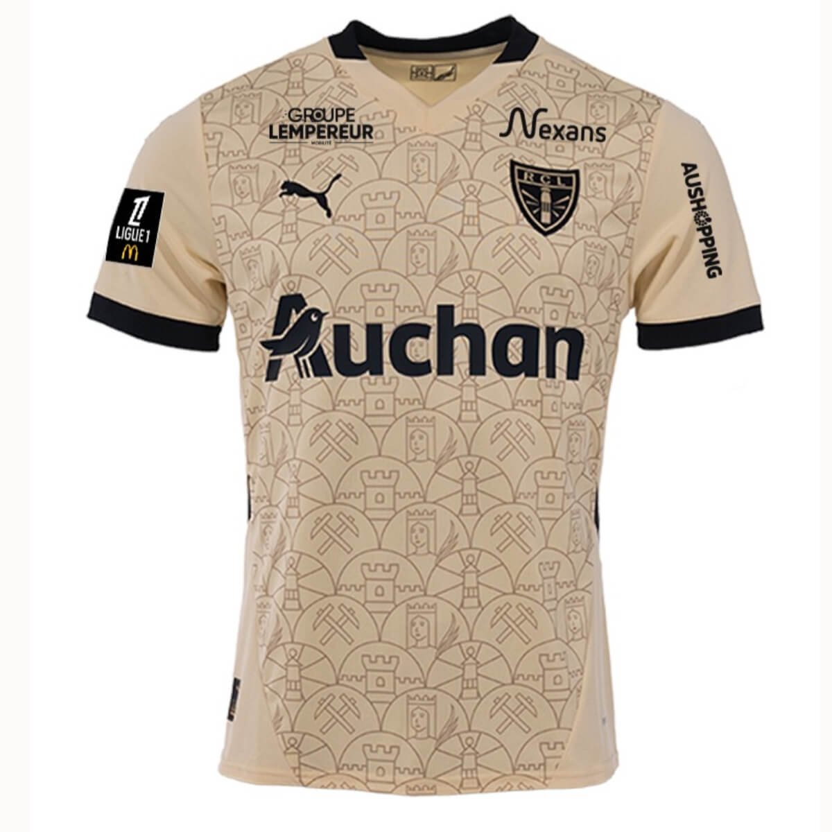 camia-rc-lens-bege-goleiro-especial-2024-25-masculina Camisa RC Lens Bege Goleiro Especial 2024/25 Masculina