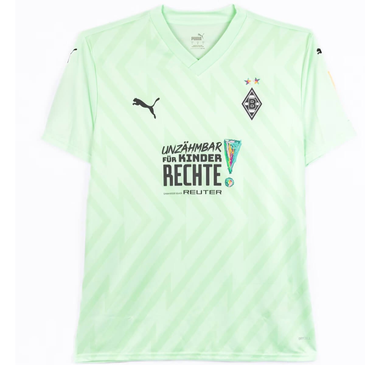 camisa-Borussia-Monchengladbach-verde-especial-unicef-2024-25-masculina Camisa Borussia Mönchengladbach Verde UNICEF 2024/25 Masculina