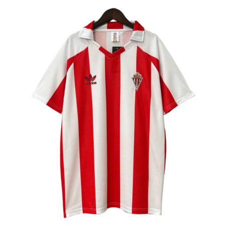 Camisa Sporting Gijón 1988 Home Vermelha Retrô