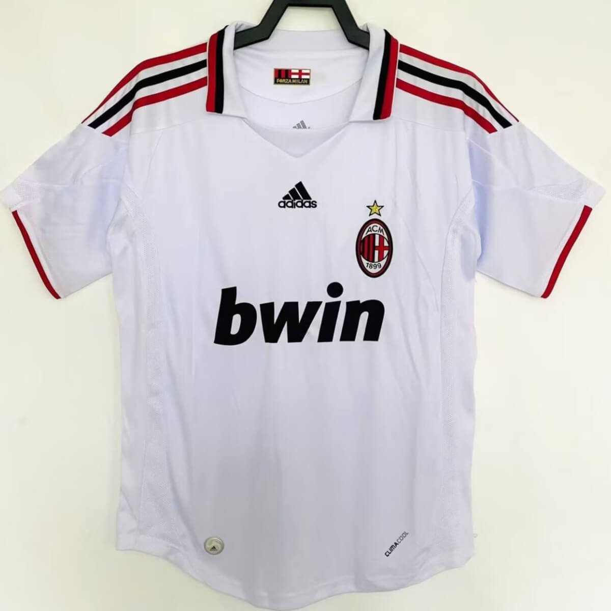 camisa-ac-milan-branca-away-2009-10-masculina- Camisa AC Milan Branca Away 2009/10 Masculina