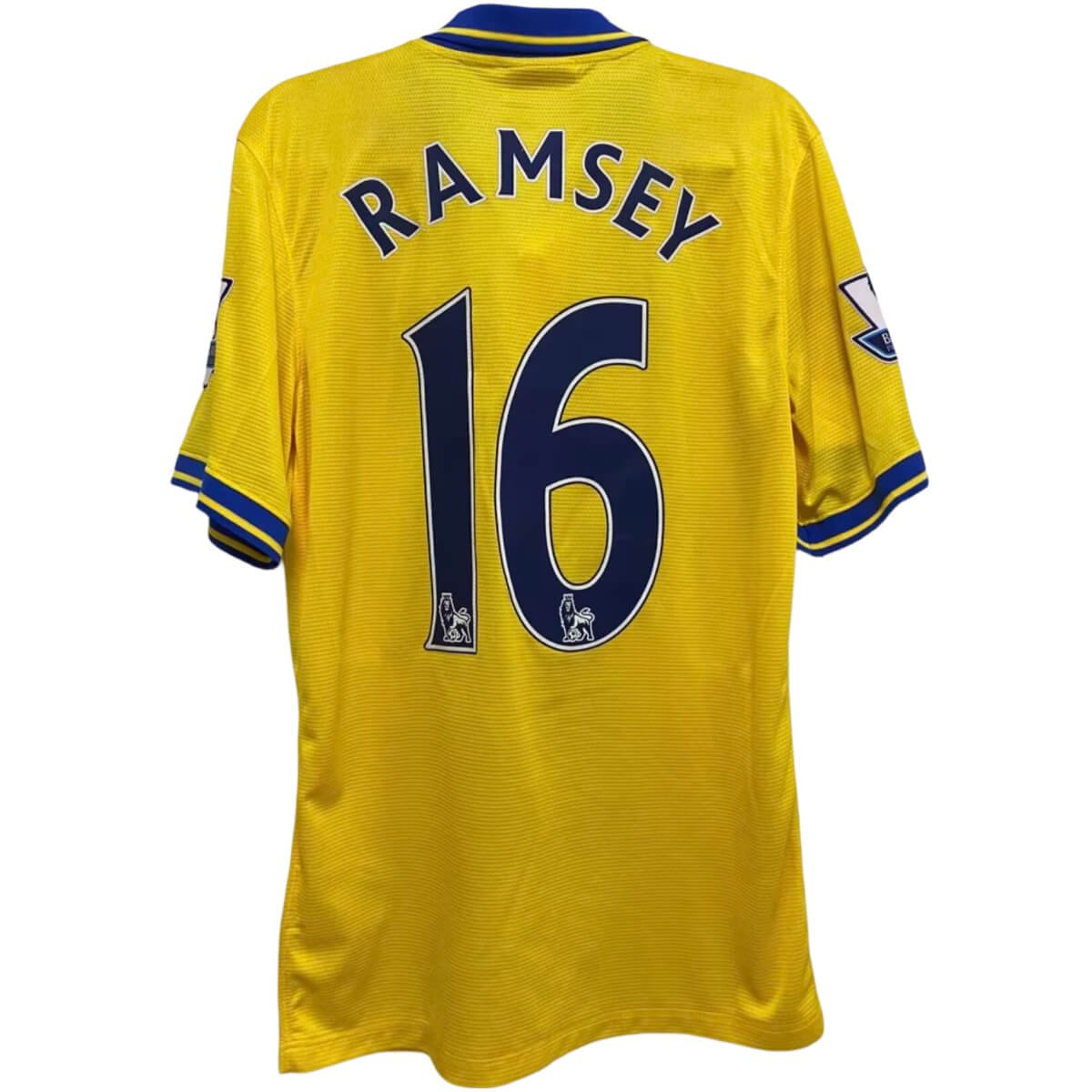 camisa-arsenal-ramsey-16-amarela-2013-away-masculina Camisa Arsenal 2013/14 Amarela Away Masculina