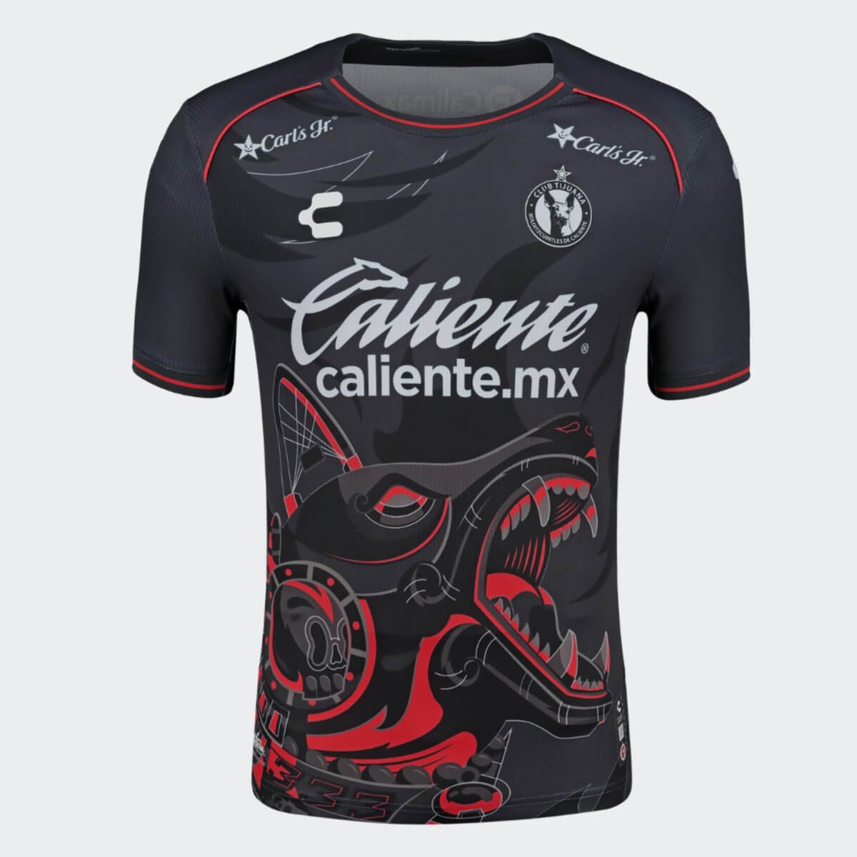 camisa-club-tijuana-preta-third-lobo-2024-25-masculina Camisa Club Tijuana Preta Third Lobo 2024/25 Masculina