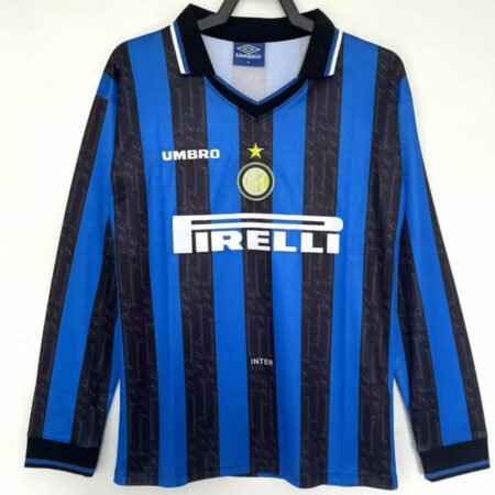 Camisa Inter de Milão 1997/98 Home Azul Manga Longa