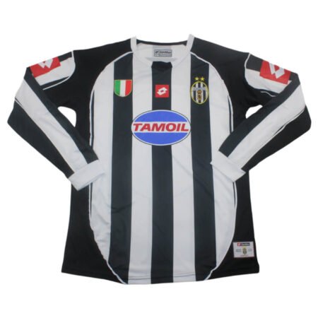 Camisa Juventus Home 1992 Manga Longa Preta/Branca