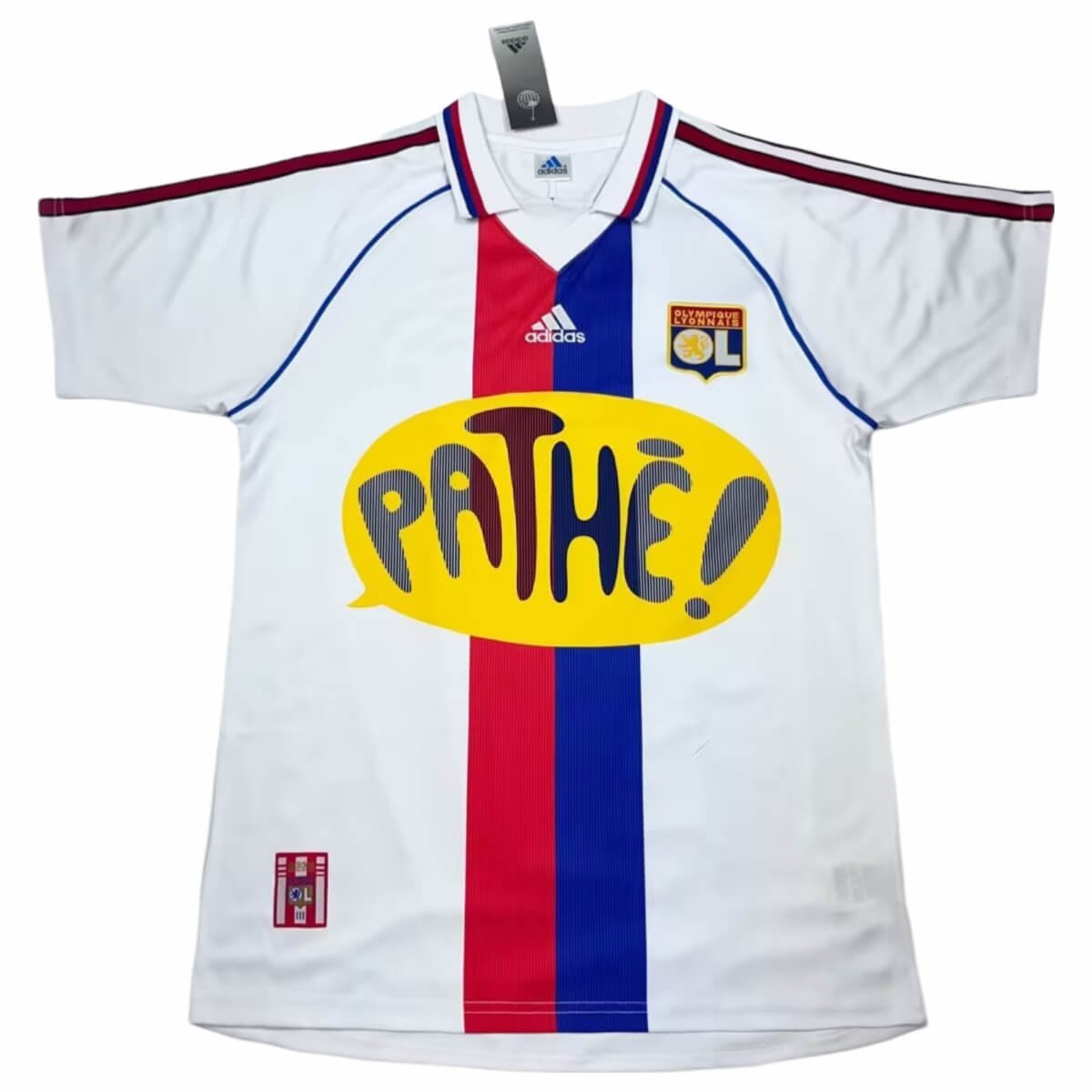 camisa-lyon-branca-home-1998-99-retro Camisa Lyon 1998/99 Branca Home Pathê Retrô Masculina
