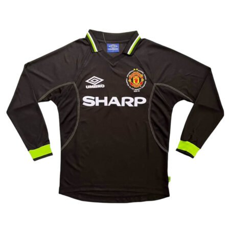 Camisa Manchester United Preta 1998/99 Third Manga Longa