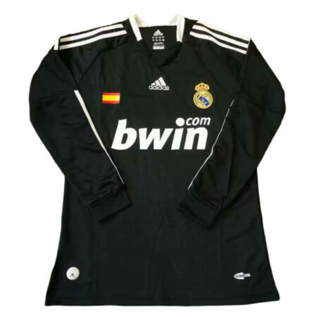 Camisa Real Madrid Preta 2008/09 Third Manga Longa