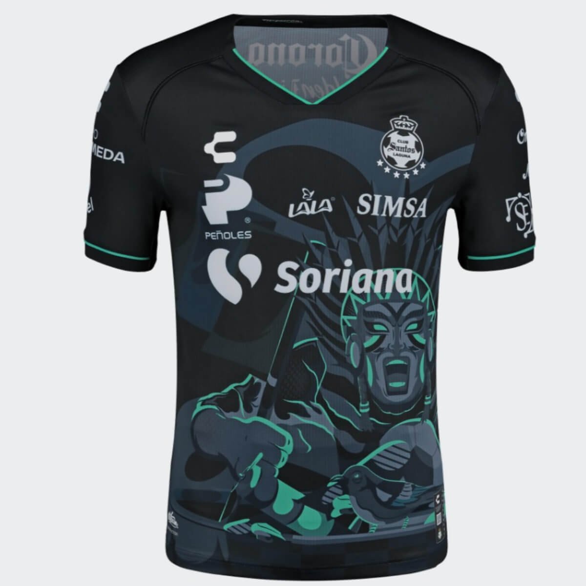camisa-santos-laguna-third-2024-25-masculina Camisa Santos Laguna Preta Third 2024/25 Masculina