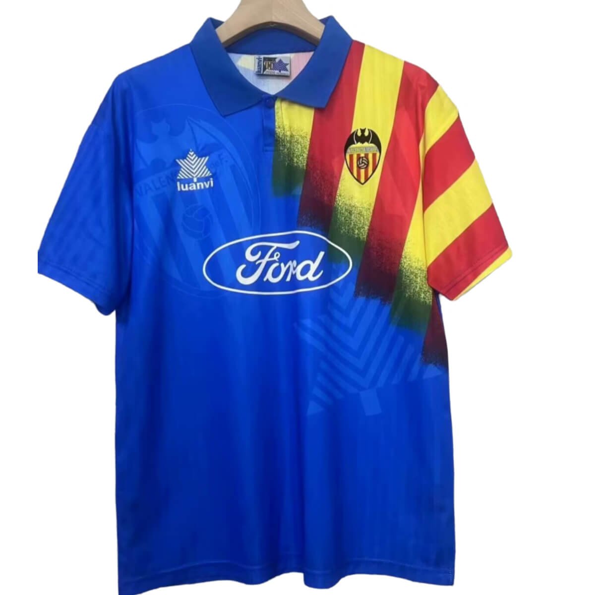 camisa-valencia-cf-azul-ford-1995-96-azul-reserva- Camisa Valencia CF Azul Ford 1995/96 Away Masculina