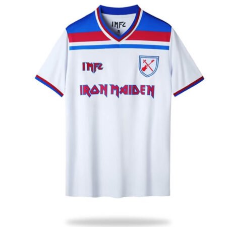 Camisa West Ham Iron Maidem Branca/Azul Masculina