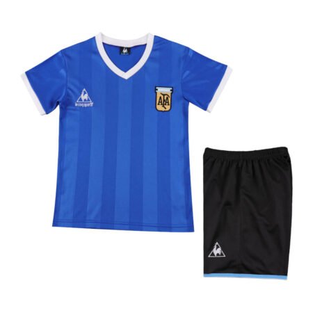 Kit Infantil Argentina Azul 1986 Away Unissex