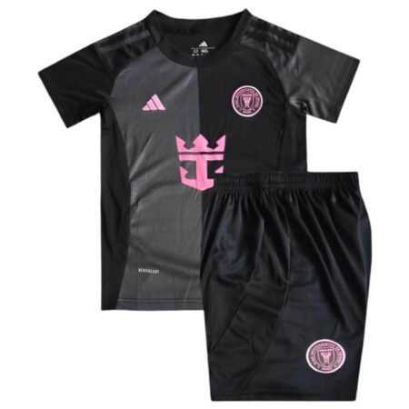 Kit Infantil Inter Miami Preta Reserva 2025/26 Unissex