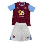 Kit Infantil Burnley Home Vinho 2024/25 Unissex