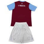 Kit Infantil Burnley Home Vinho 2024/25 Unissex