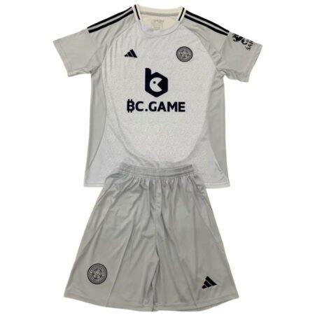 Kit Infantil Leicester City Cinza Third 2024/25 Unissex