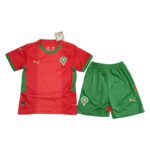 Kit Infantil Seleção de Marrocos Vermelha Home 2024/25 Unissex