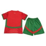 Kit Infantil Seleção de Marrocos Vermelha Home 2024/25 Unissex