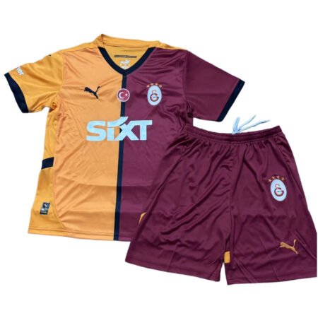 Kit Infantil Galatasaray Home Vermelha 2024/25 Unissex