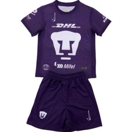 Kit Infantil Pumas Unl Roxo Third 2024/25 Unissex