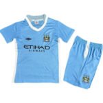 Kit Infantil Manchester City 2011/12 Home Azul Unissex