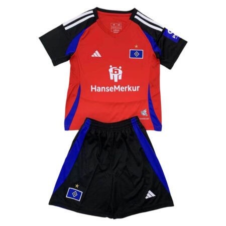 Kit Infantil Hamburger SV Vermelha Third 2024/25 Unissex