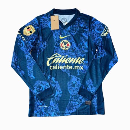 Camisa Club América Azul Home 2025/26 Manga Longa