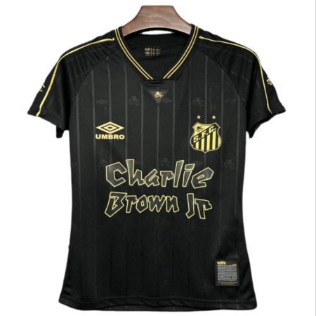 Camisa Santos FC Charlie Brown JR. Preta 2024 Feminina