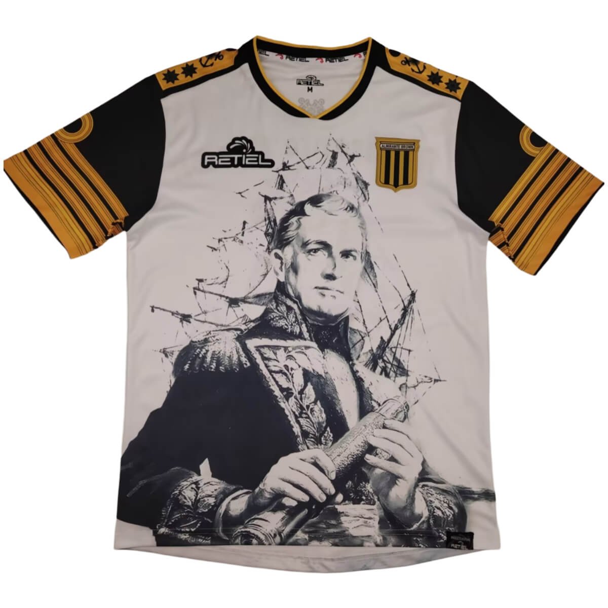 camisa-club-almirante-brown-branca-aniversario Camisa Club Almirante Brown Branca Masculina