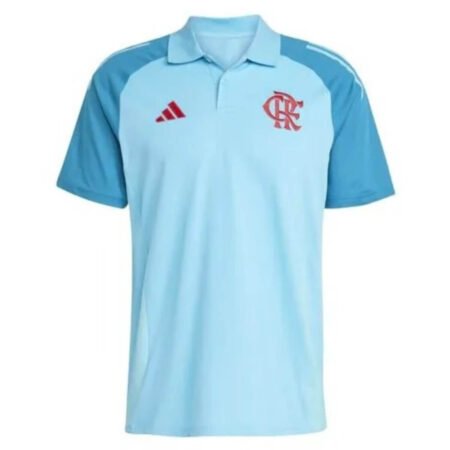 Camisa Flamengo Azul Claro Treino Polo 2025/26 Masculina