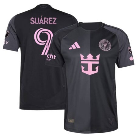 Camisa Inter Miami Preta Suárez #9 Away 2025/26 Jogador