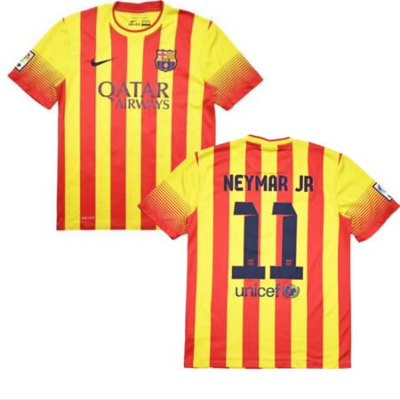Camisa Neymar JR. #11 Barcelona Amarela 2013/14 Away Masculina