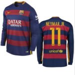 camisa-neymar-jr-barcelona-home-vermelha-grena-2015-16-manga-longa