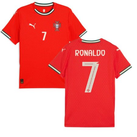 Camisa Portugal Ronaldo #7 Vermelha Home 2025/26 Masculina
