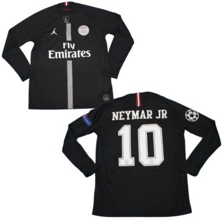 Camisa PSG Neymar JR. #10 Preta 2018/19 IV Manga Longa