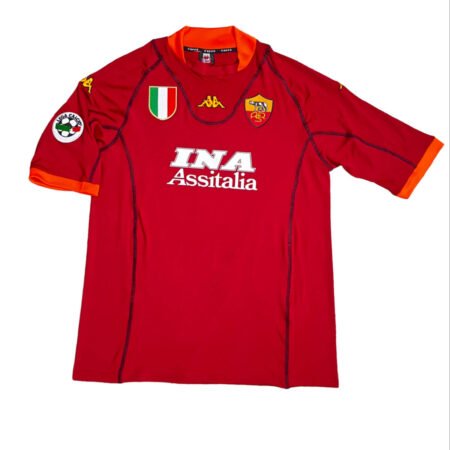 Camisa Totti #10 Roma 2000/01 Vermelha Home Masculina