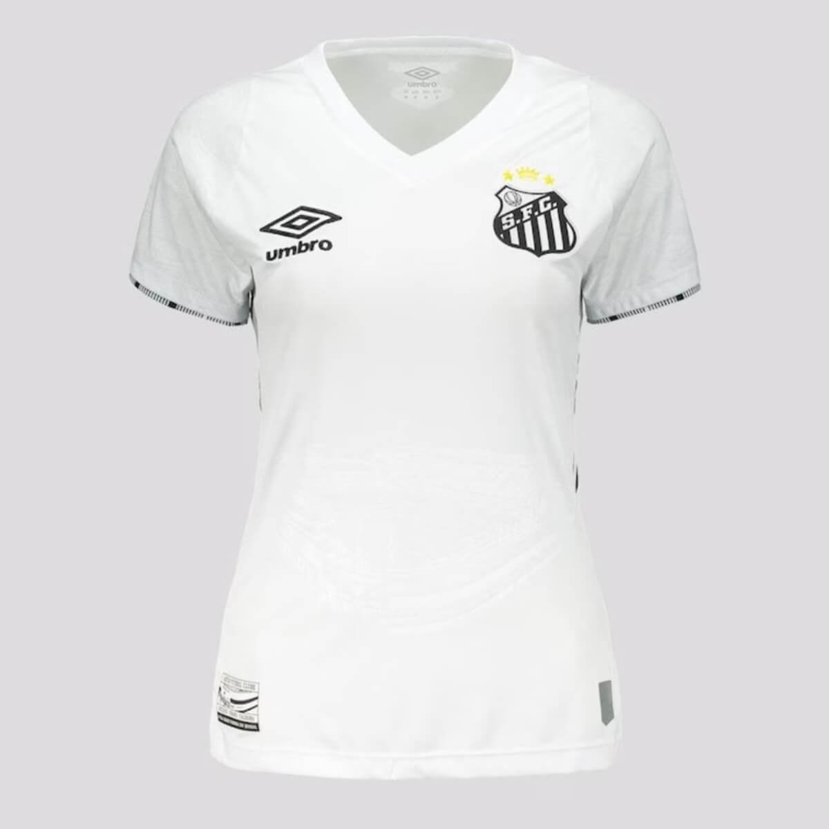 camisa-santos-fc-branca-2024-25-titular-feminina Camisa Santos FC Branca Titular Feminina 2024/25