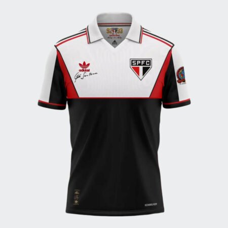 Camisa São Paulo Adidas Telê Santana Preta/Branca Masculina