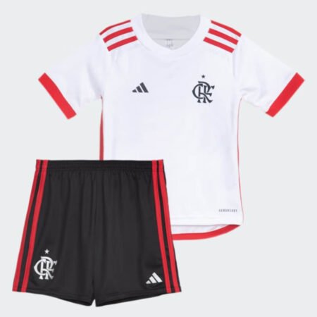Kit Infantil Flamengo Branca Reserva 2024/25 Unissex