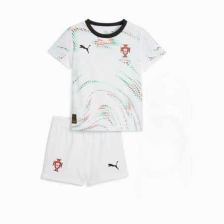 Kit Infantil de Portugal Branco Away 2025/26 Unissex