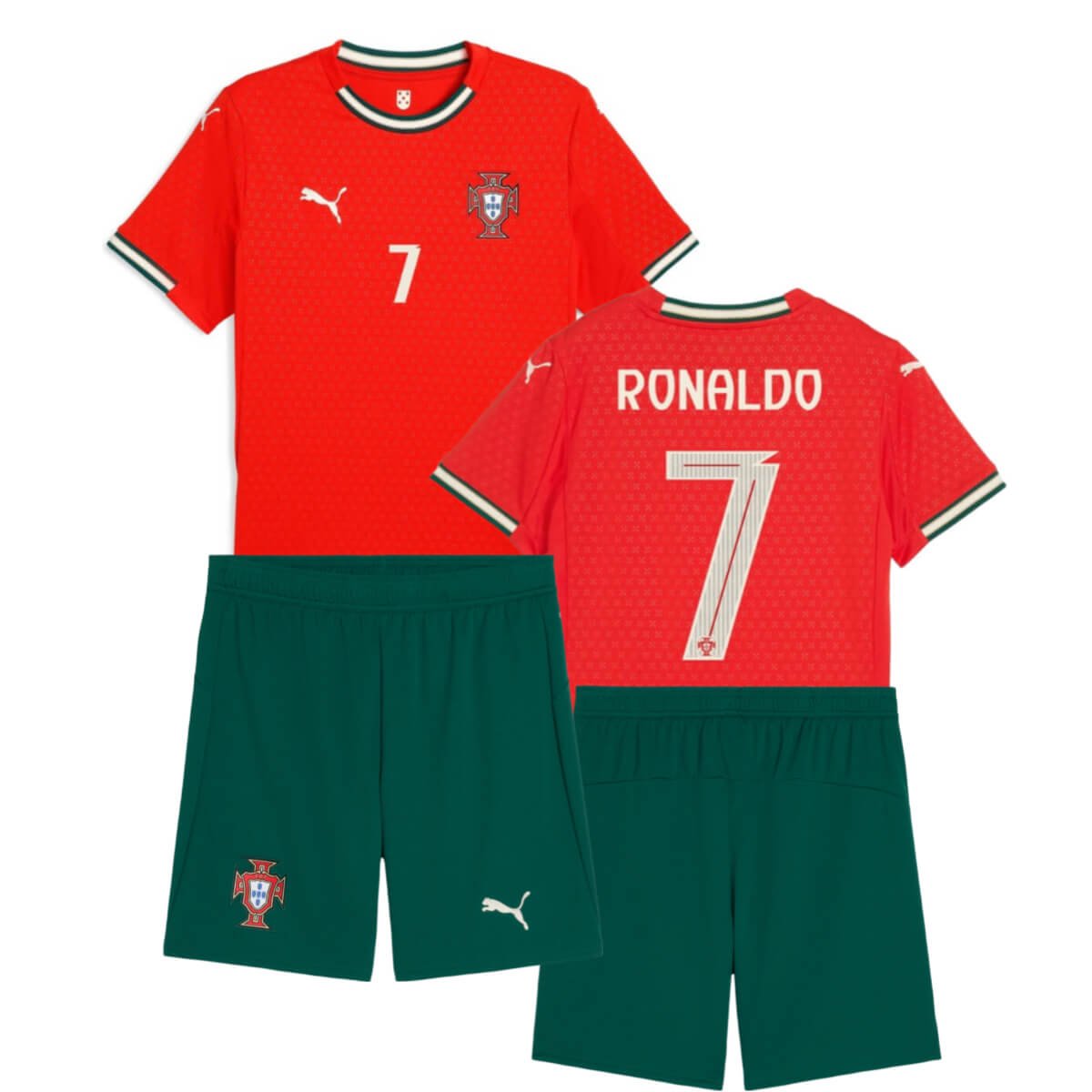 kit-infantil-portugal-cr7-vermelho-home-2025-26-unissex Kit Infantil Portugal CR7 Vermelho Home 2025/26 Unissex